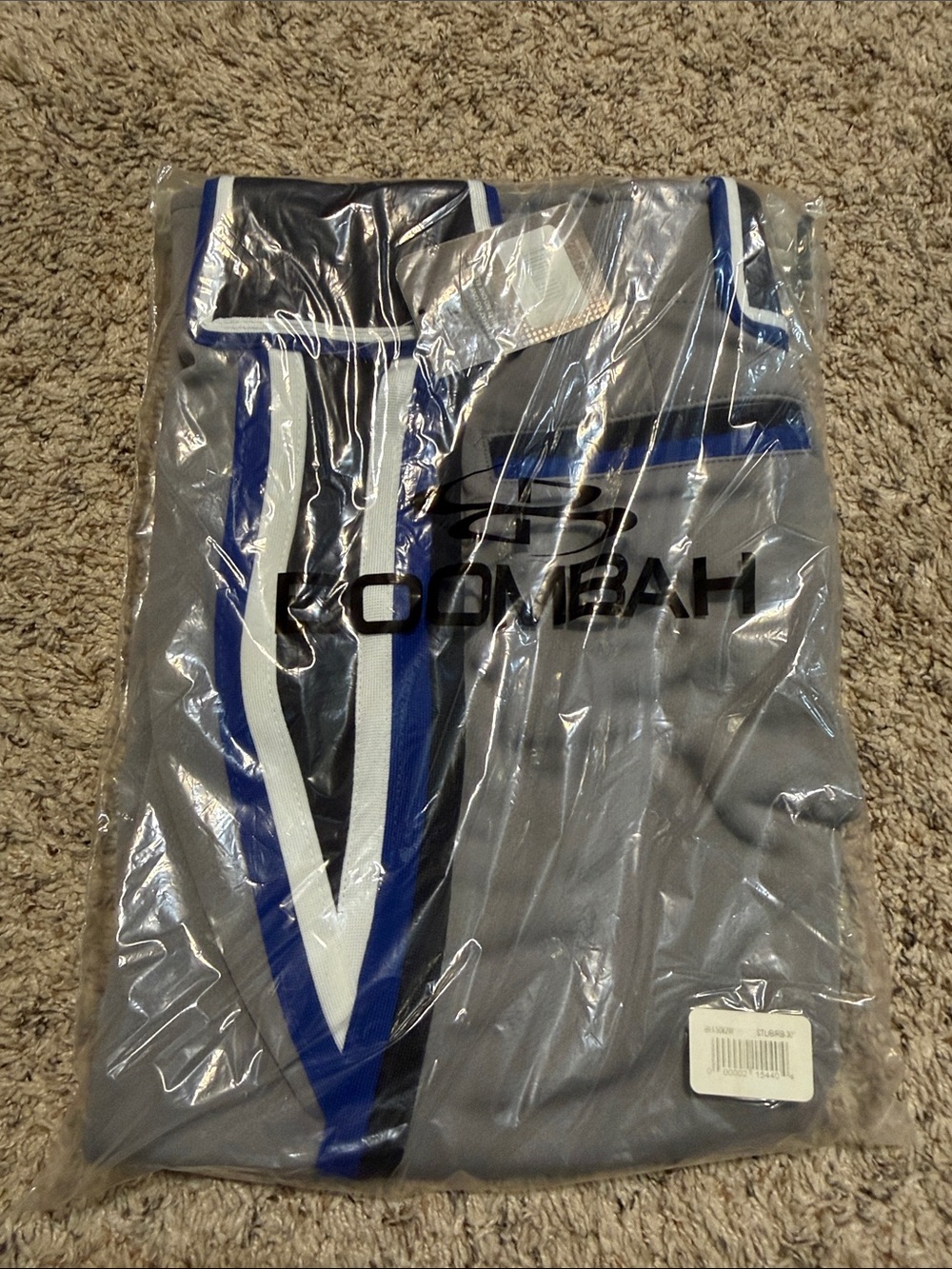 Boombah Kids Gray and Blue Baseball Jersey